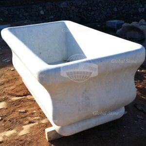 Modern White Marble Bathtub For Sale MBT-104