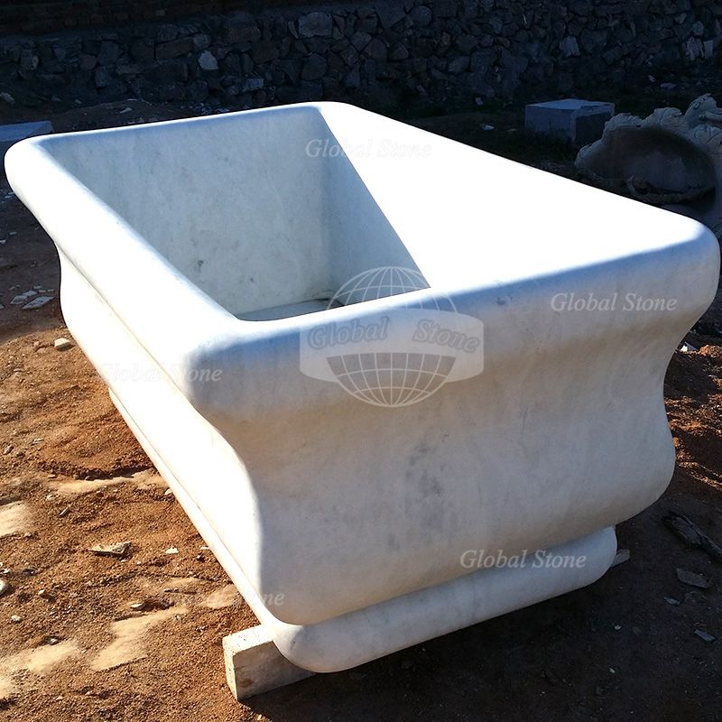 Modern White Marble Bathtub For Sale MBT-104