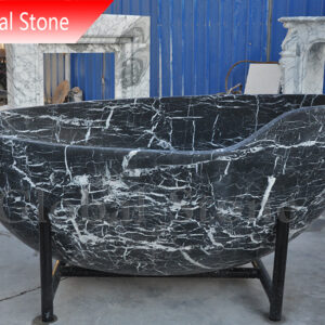 Luxurious Black Marble Bathtub For Sale MBT-119