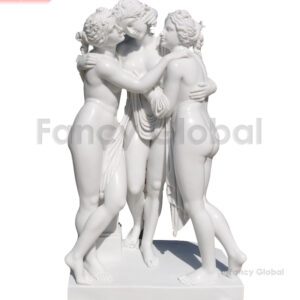 White marble The Three Graces Hand Carved Classical Garden Statue