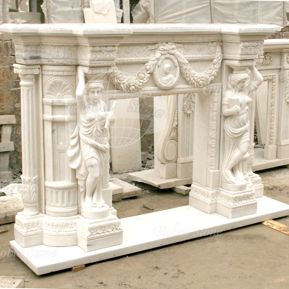 Exquisite French Style Marble Fireplace Mantel MFP-152 - Image 2