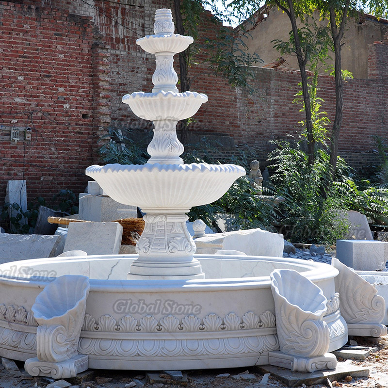 Hand Carved Marble Water Fountian For Sale MF-201 - Image 4