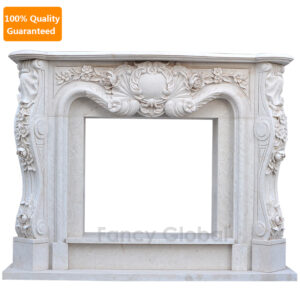 White Marble Fireplace - Custom Natural Stone From Factory