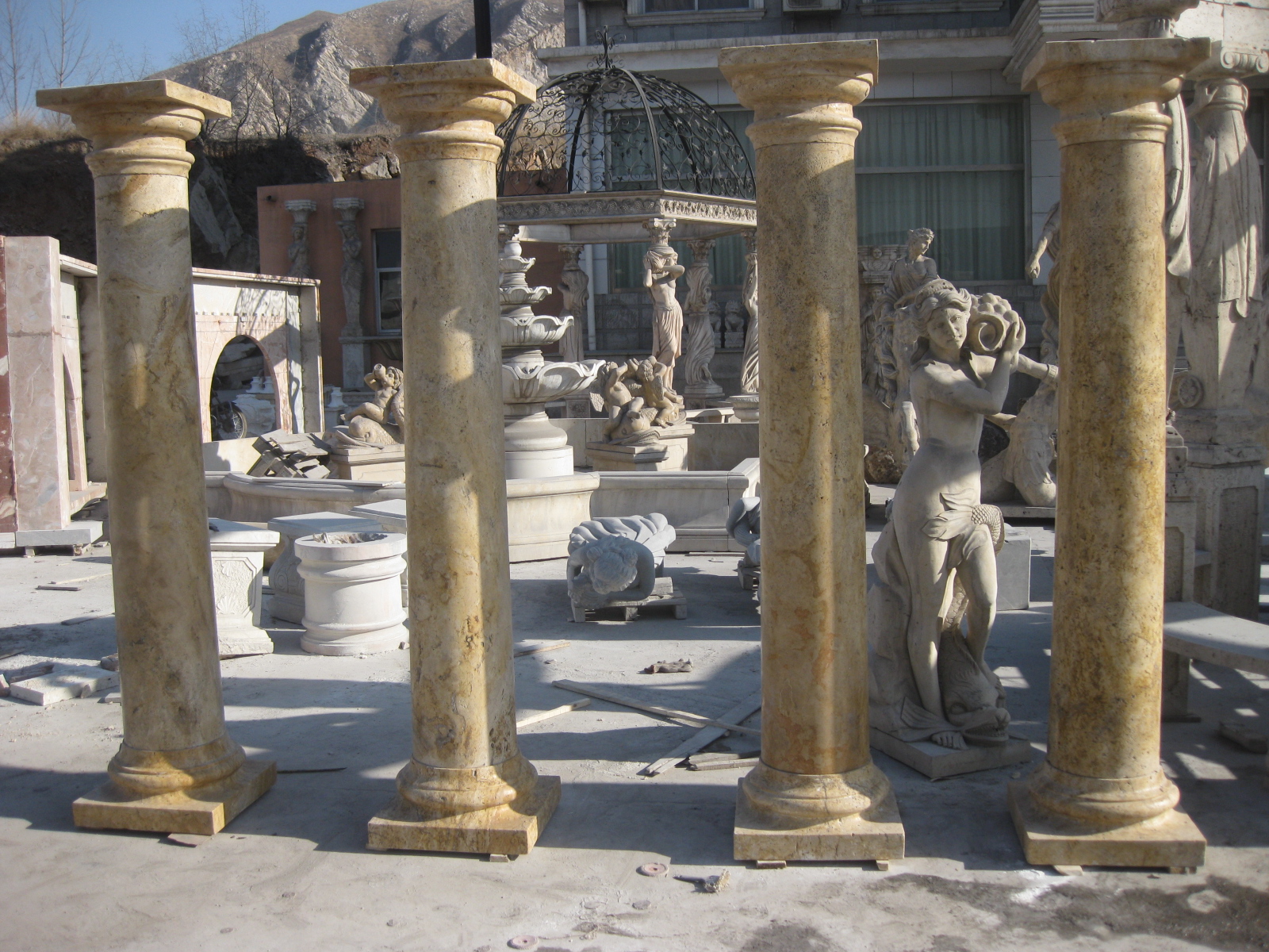 Hand Carved Natural Marble For Sale