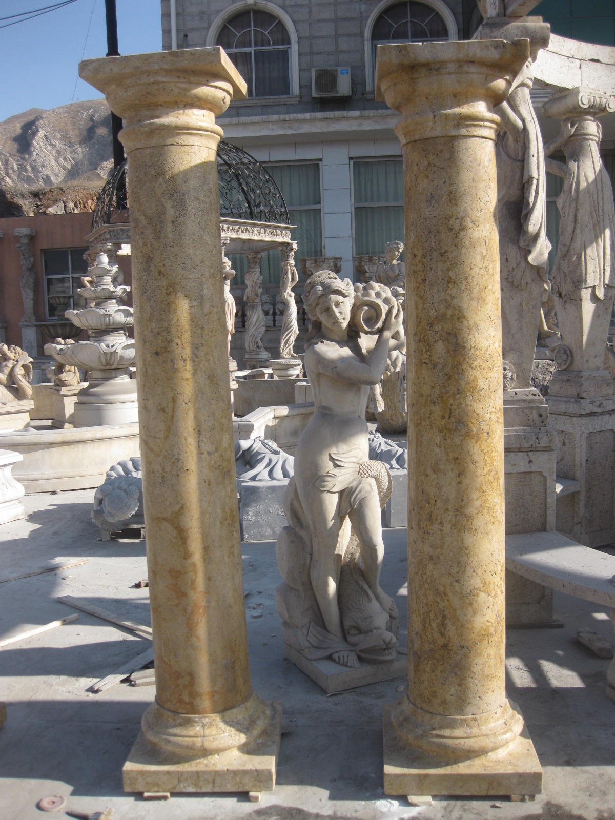 Hand Carved Natural Marble For Sale - Image 2