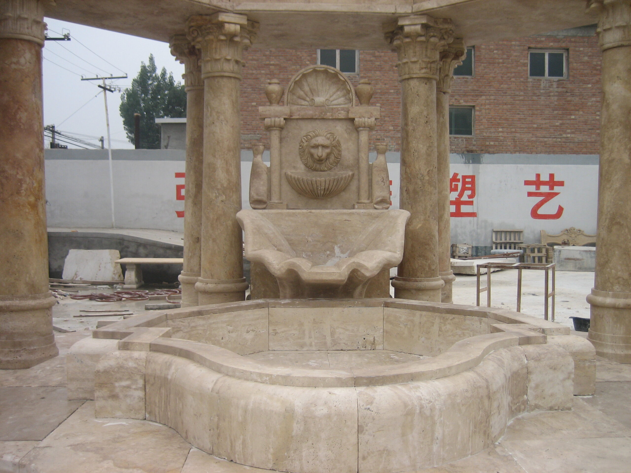 Antique Marble Roman Column Gazebo For Sale - Image 3