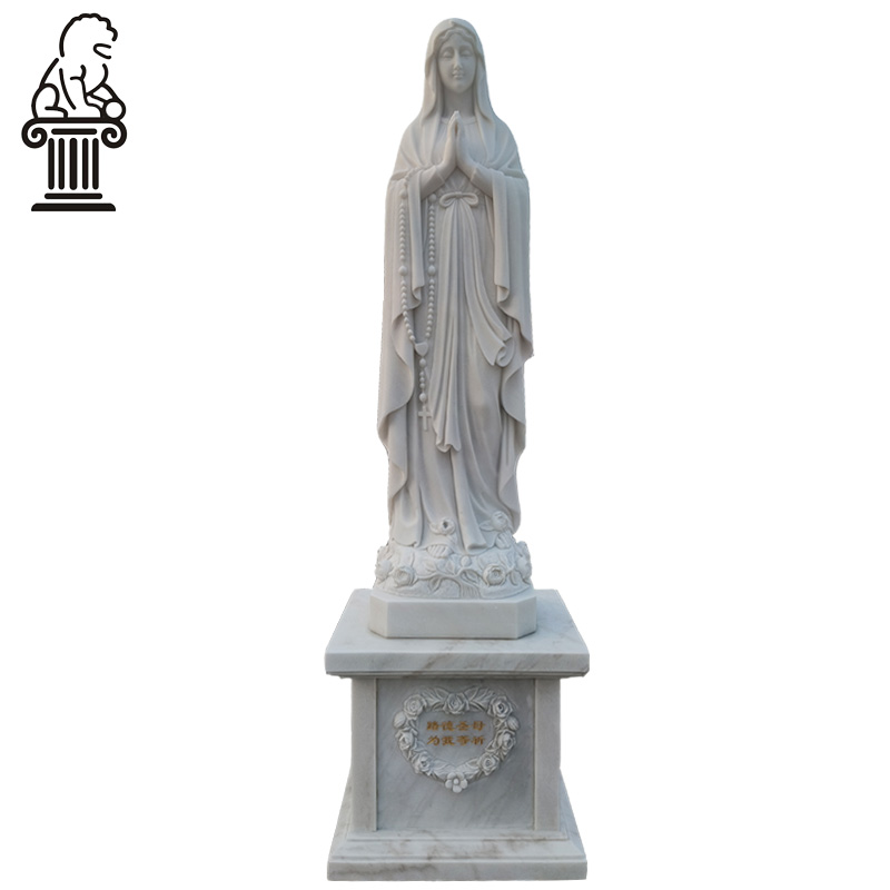 Hand carved marble praying virgin mary statue MCS-106