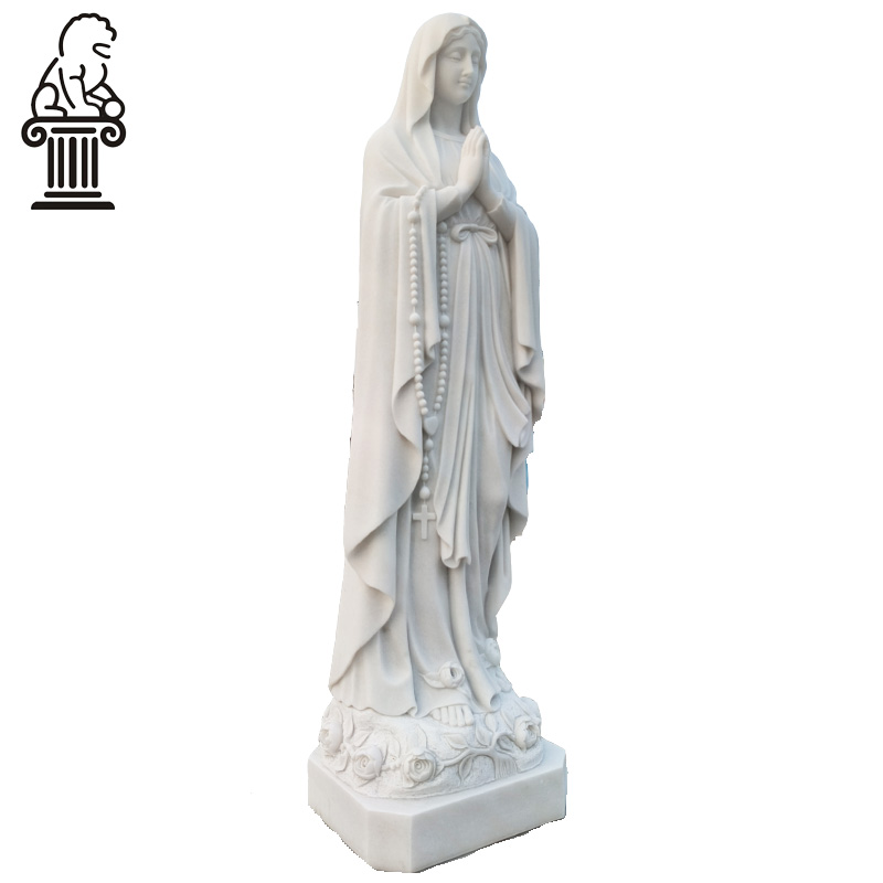 Hand carved marble praying virgin mary statue MCS-106 - Image 2