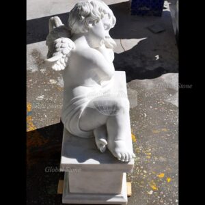 White Marble Sleeping Angel Memorial | Child Angel Memorial MEM-108