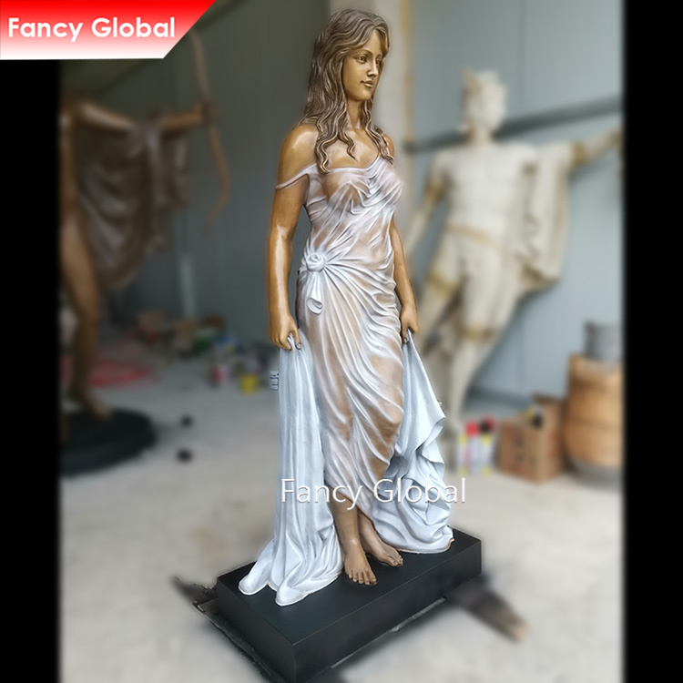 Life‑size lost‑wax casting bronze female statue MBS-202 - Image 2