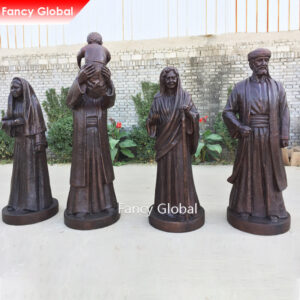 Life‑Size Bronze Biblical Group Statues | Religious Figure Sculpture Set  MBS-107