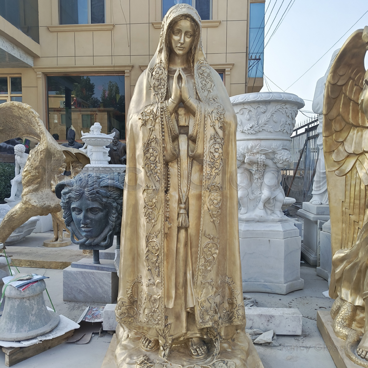 Bronze Praying Virgin Mary Statue | Our Lady Religious Sculpture MBS-606