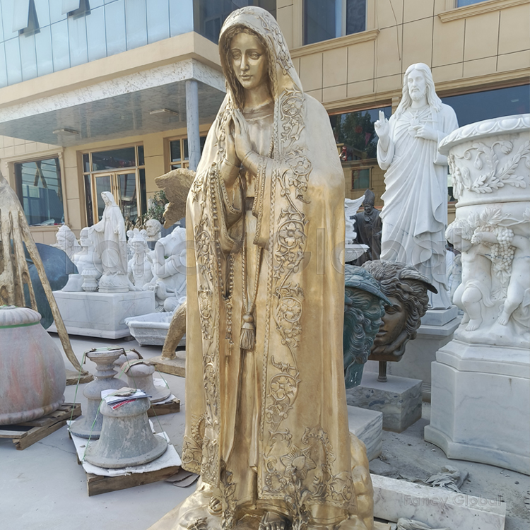 Bronze Praying Virgin Mary Statue | Our Lady Religious Sculpture MBS-606 - Image 3