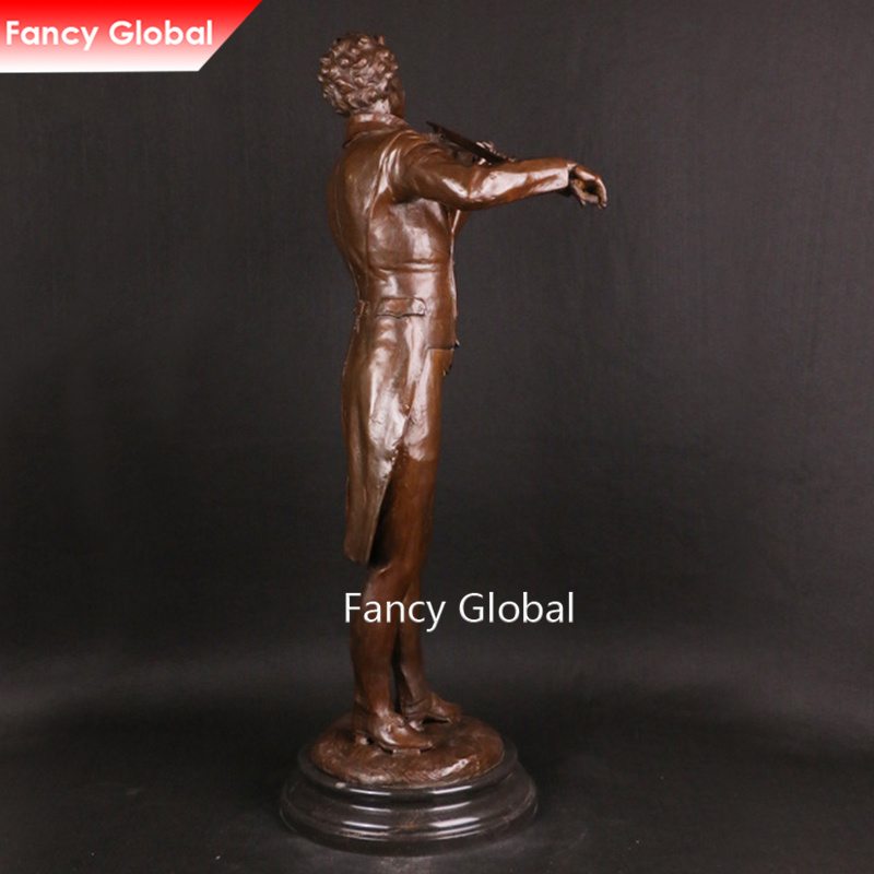 Bronze Violin Player Musician Statue For hotel & cultural landscape decor - Image 2