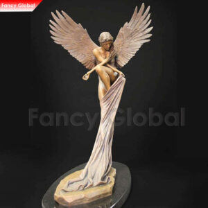Bronze angel statue Winged lady bronze art for home dectoration MBS-690