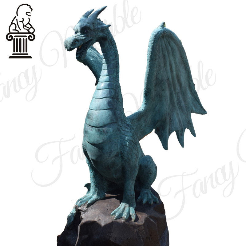 Lost‑Wax Cast Bronze Statue Dragon Sculpture Outdoor Decor MBS-103 - Image 3