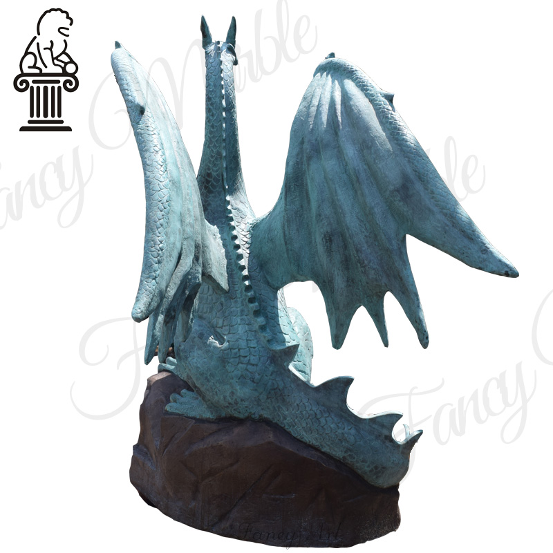 Lost‑Wax Cast Bronze Statue Dragon Sculpture Outdoor Decor MBS-103 - Image 2