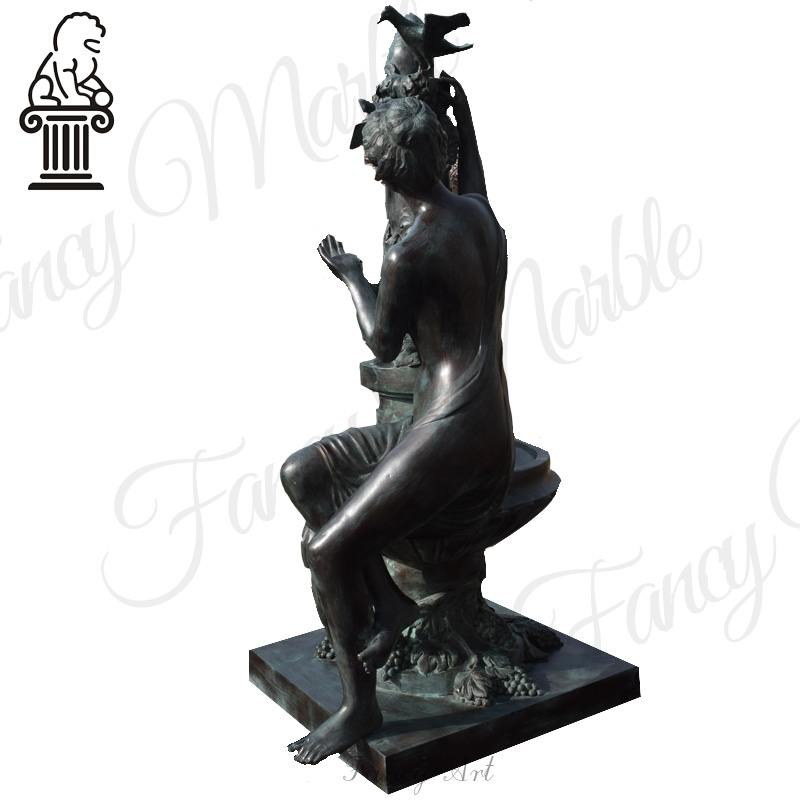 Bronze Lady Statue With Birds Water Fountain | Outdoor Garden Statue MBS-104 - Image 3