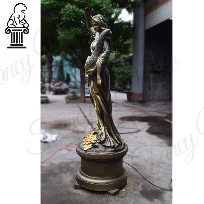 Bronze Goddess of Fortune Statue | Wealth Lady Luck Sculpture MBS-105 - Image 4