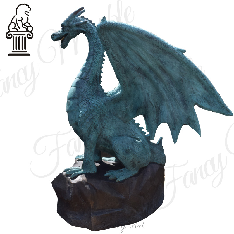 Lost‑Wax Cast Bronze Statue Dragon Sculpture Outdoor Decor MBS-103