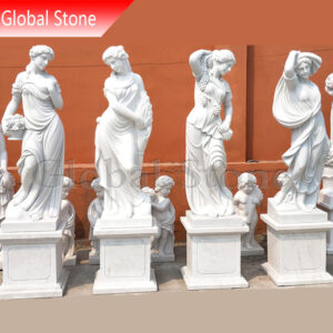 White marble four seasons statue for the home garden MS-512